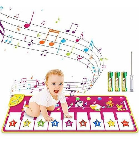 Alfombrilla De Piano Con Teclado Musical Para Niños Renfox, 