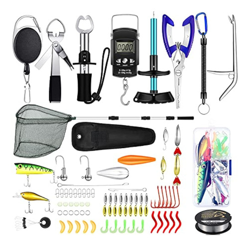 Sosation 134 Pcs Fishing Tool Kit Fishing Gear And Equipment