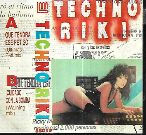 Riki Maravilla Album Techno Riki Sello Leader Cassette Nuevo