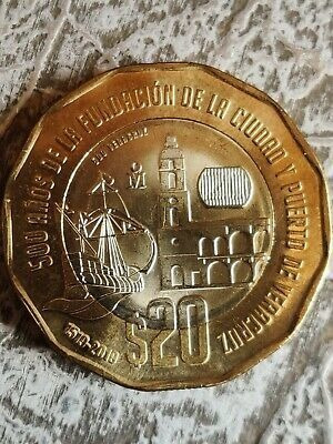 Moneda De $20 Conmemorativa De Veracruz