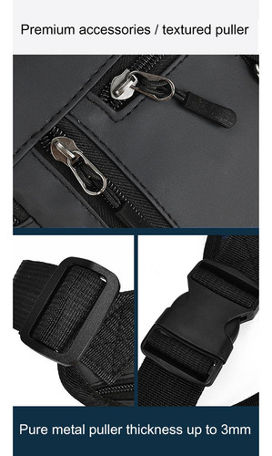 Muslo Drop Leg Bag Cierre De Cremallera Para Negro