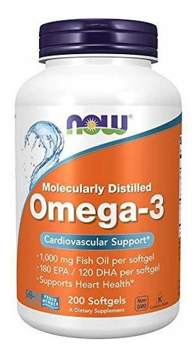 Now Supplements Omega-3 180 Epa / 120 Dha, Molecularly Disti