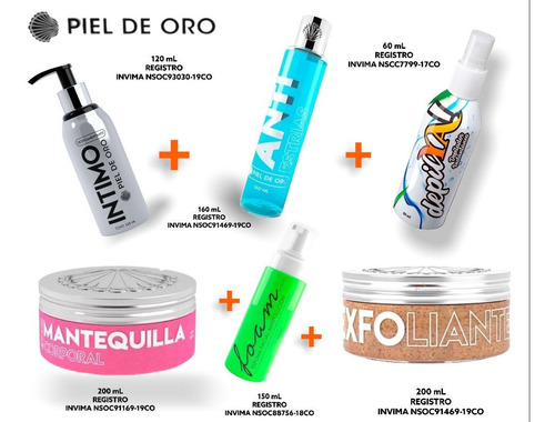 Kit Piel De Oro - Depilya Depil - mL a $348