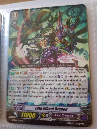 Fate Wheel Dragon Carta Vanguard