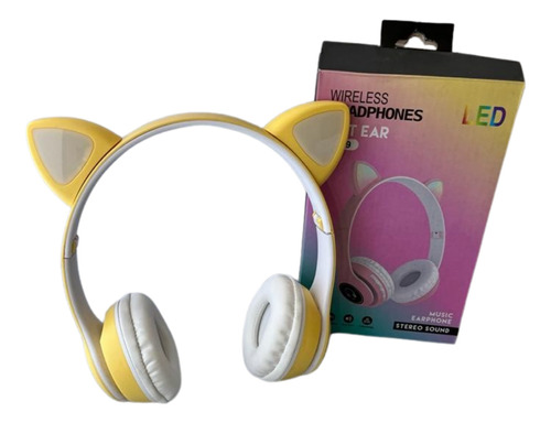 Audifonos Bluetooth Diseño Oreja De Gato P-39 Varíos Colores