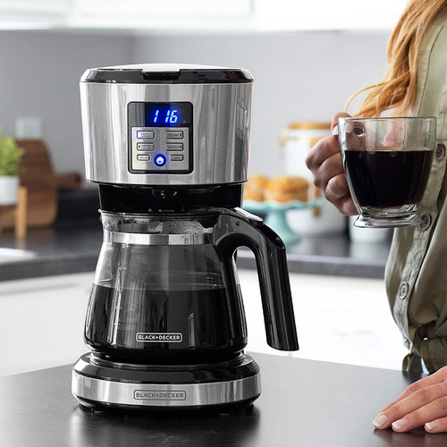 Black Decker Cafetera Programable Filtro Permanente 12 Tazas