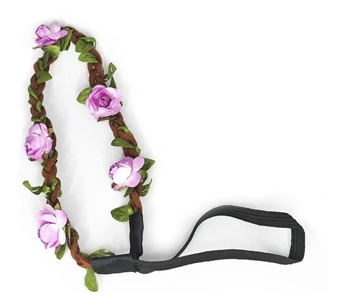 Headband Floral - Tiara De Flores Lilás