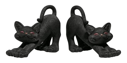 Whimsical Black Cats Smiling Decorative Sujetalibros Set -