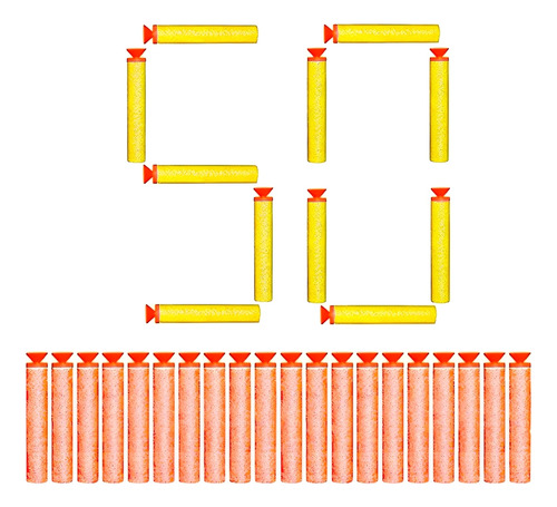 Refil 50 Balas C/ Ventosa Para Lançador De Dardos Nerf