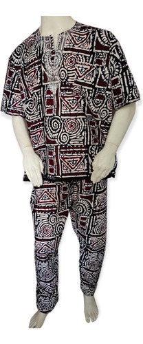 Roupa Africana - Conjunto Africano Bata + Calca Modelo 9