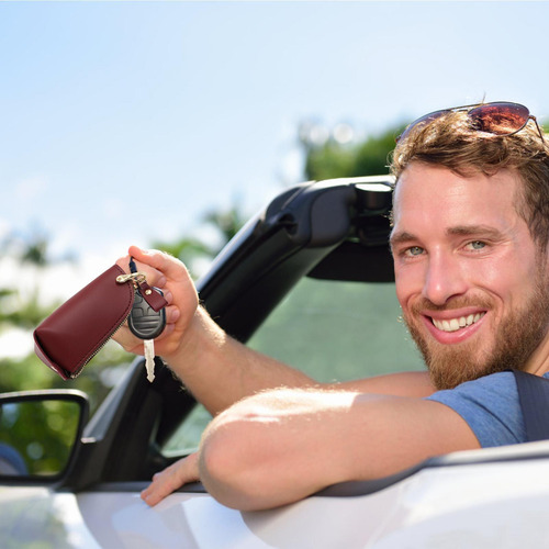 Funda Para Llaves De Coche En Pu Con Llavero Protector