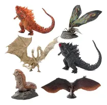 Comprar Conjunto De 6 Bonecos De Ação Gojira Godzilla King Ghidora .