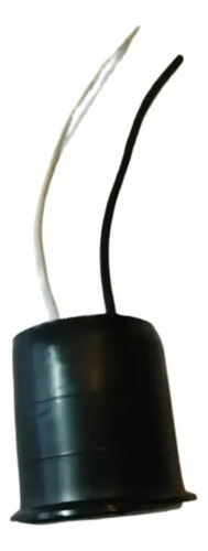 10 Bocal Soquete E27 Porcelana Emborrachado C/ Rabicho Preto