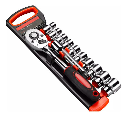 Juego Llave Tubos Crique 12 Piezas 1/2 Expul Set Herramienta Color Plateado