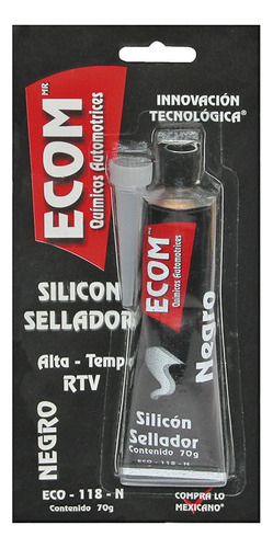 Silicón Negro Alta Temperatura Rtv 70g