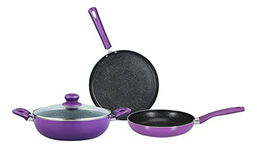 Set De Cocina Antiadherente 4 Piezas  Albarino Con Indicador