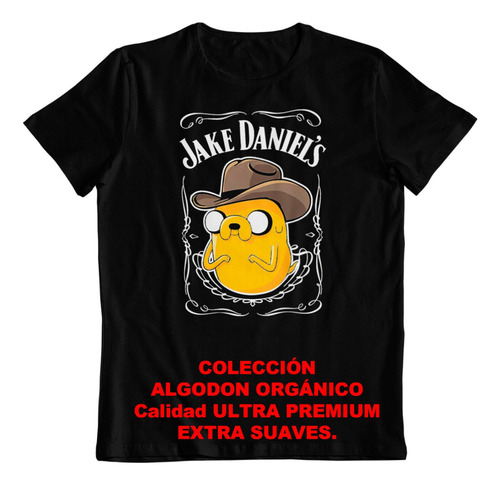 Polera - Dtf - Algodon Organico Jake El Perro Hora Aventura