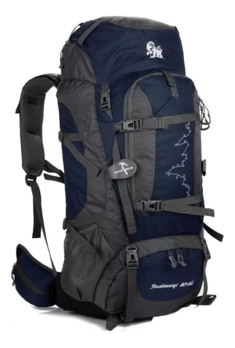 Mochila Camping 80+5 Trekking Senderismo Impermeable Barras