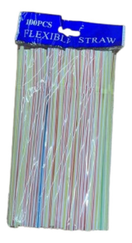 Pack De 100 Popotes Para Tapioca Biodegradables Deshechables Colores