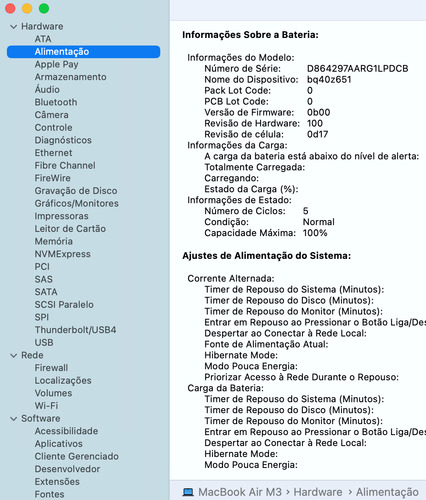 Macbook Air M3. Mem. 16 Gb. Ssd 512 Gb. Tela 15. Garantia Azul