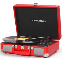 Comprar Tocadiscos Bluetooth Vintage Portátil Con Grabación Usb