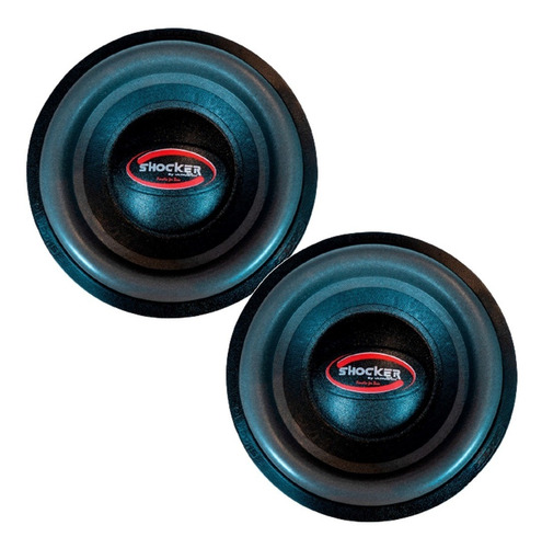 02 Falante Subwoofer Shocker 500w Rms 12pol 4+4 Bobina Dupla