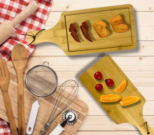 X2 Tabla Madera Tablas Picoteo Plato De Madera Pizza 40x15cm