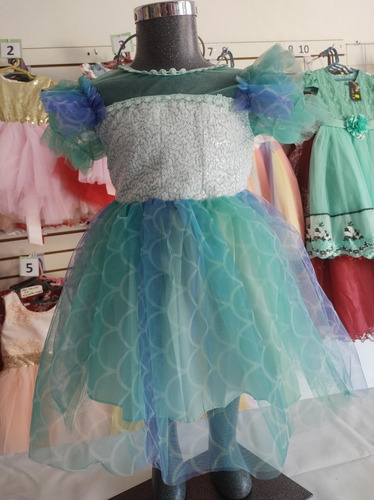 Vestido Sirenita Ariel Bebe Niña Cumpleaños | Meses sin intereses Vestido Sirenita Ariel Bebe Niña Cumpleaños | Meses sin intereses