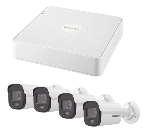 Kit Ip 1080p / Nvr De 4 Canales / 4 Cámaras Ip Bala Colorvu