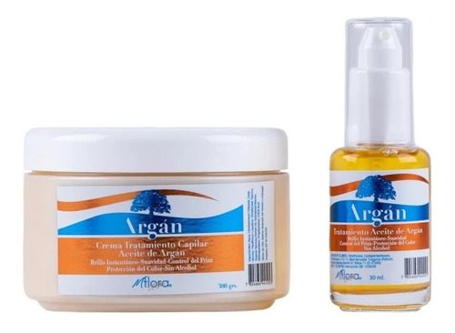 Flora® Kit Argan Hidratación Crema 300g + Aceite 30ml