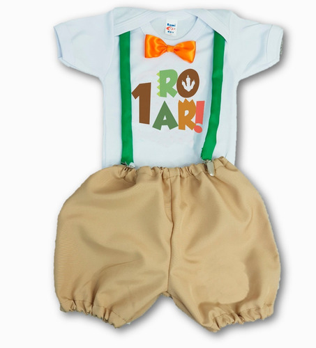 Traje Infantil De Dinosaurio Bebé T Rex Pañalero Y Short