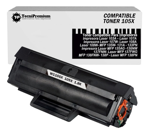 Toner Generico 105x Para Impre Laser 107a 107w 135w 136a 137