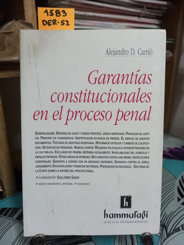 Garantías Constitucionales En El Proceso Penal // A. Carrió