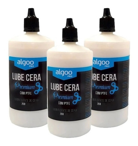 Kit 3 Lubrificante Algoo Cera Ptfe Corrente Bike 200ml