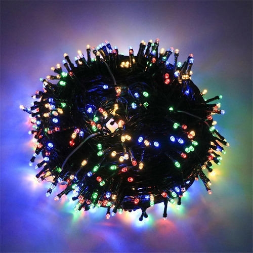 Imagen 3 de 7 de Guirnalda Metros Navidad 400 Led Con Enchufe A 220v
