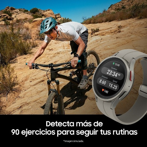 Imagen 5 de 7 de Smartwatch Samsung Galaxy Watch5 Pro 45mm Super Amoled Ipx68 Titan Blanco Titan