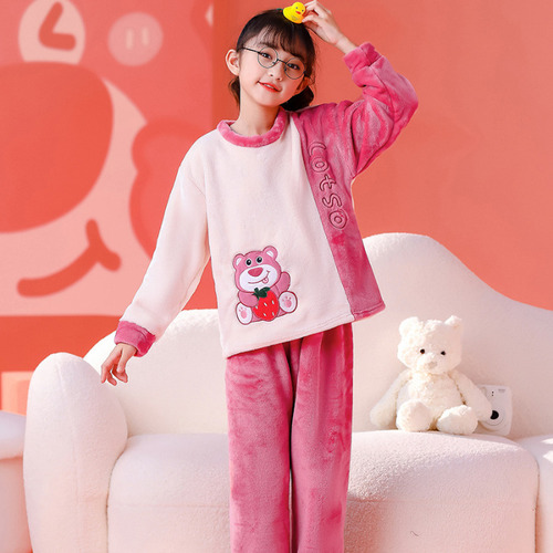 Traje De Franela De Dibujos Animados Para Niña De Otoño E In