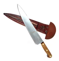 Comprar Cuchillo Eskilstuna 364 17,5cm Carbono Madera Con Vaina De Cuero