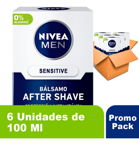 Balsamo After Shave Nivea Men Sensitive 100 Ml X 6 Un