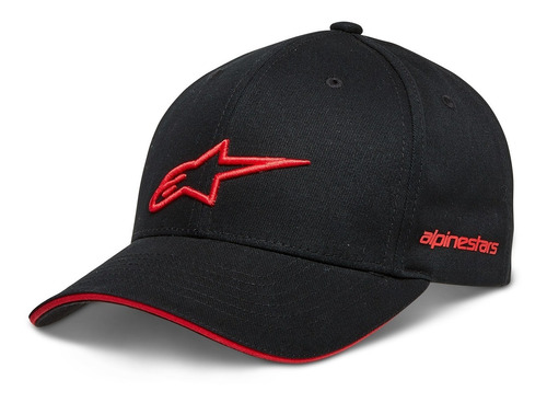 Boné Alpinestars Regulagem Rostrum Preto Vermelho