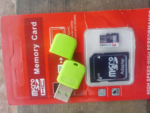 Cartão De Memória 256gb Com Adaptado Usb