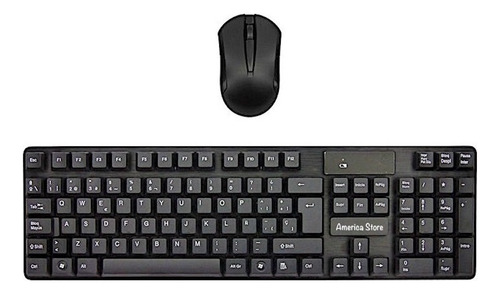 Combo Teclado + Mouse Inalámbrico En Español Ñ Receptor Usb