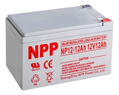 Npp Np12-12ah Bateria Respaldo Larga Vida Util 12v Terminal