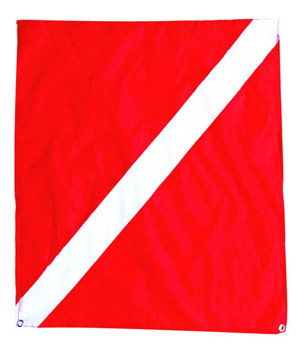 Bandera Diver Down Color Rojo Blanco Para Buceo Zambullida