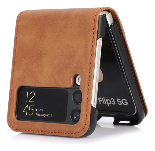 Funda Delgada De Cuero De Lujo For Samsung Galaxy Z Flip 6