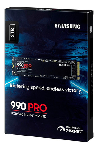 Unidad Sólida M.2 Samsung 990 Pro 2tb 7.450/6.9000mb/s