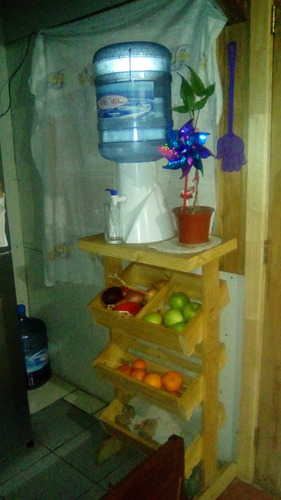 Verdulera / Frutera De 3 Niveles De Madera