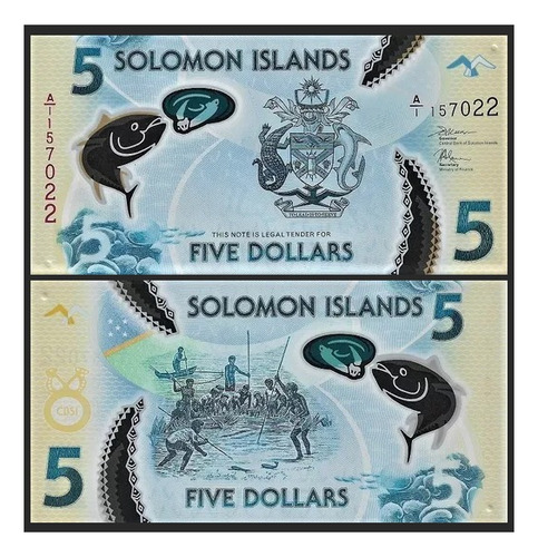 Grr-billete De Islas Salomón 5 Dollars 2019 - Polímero