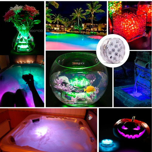 Luz Led Sumergible Para Piscina Jacuzzi Y Decoraciones 5