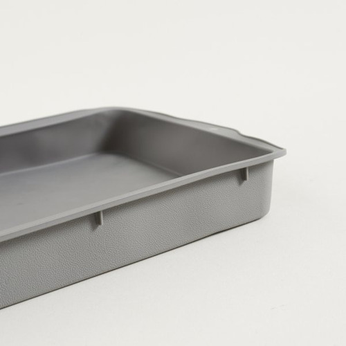 Molde Para Torta Rectangular De Silicona Gris 31x22x4 Cm